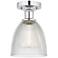 Edison Castile 6" Polished Chrome Semi Flush Mount w/ Clear Shade