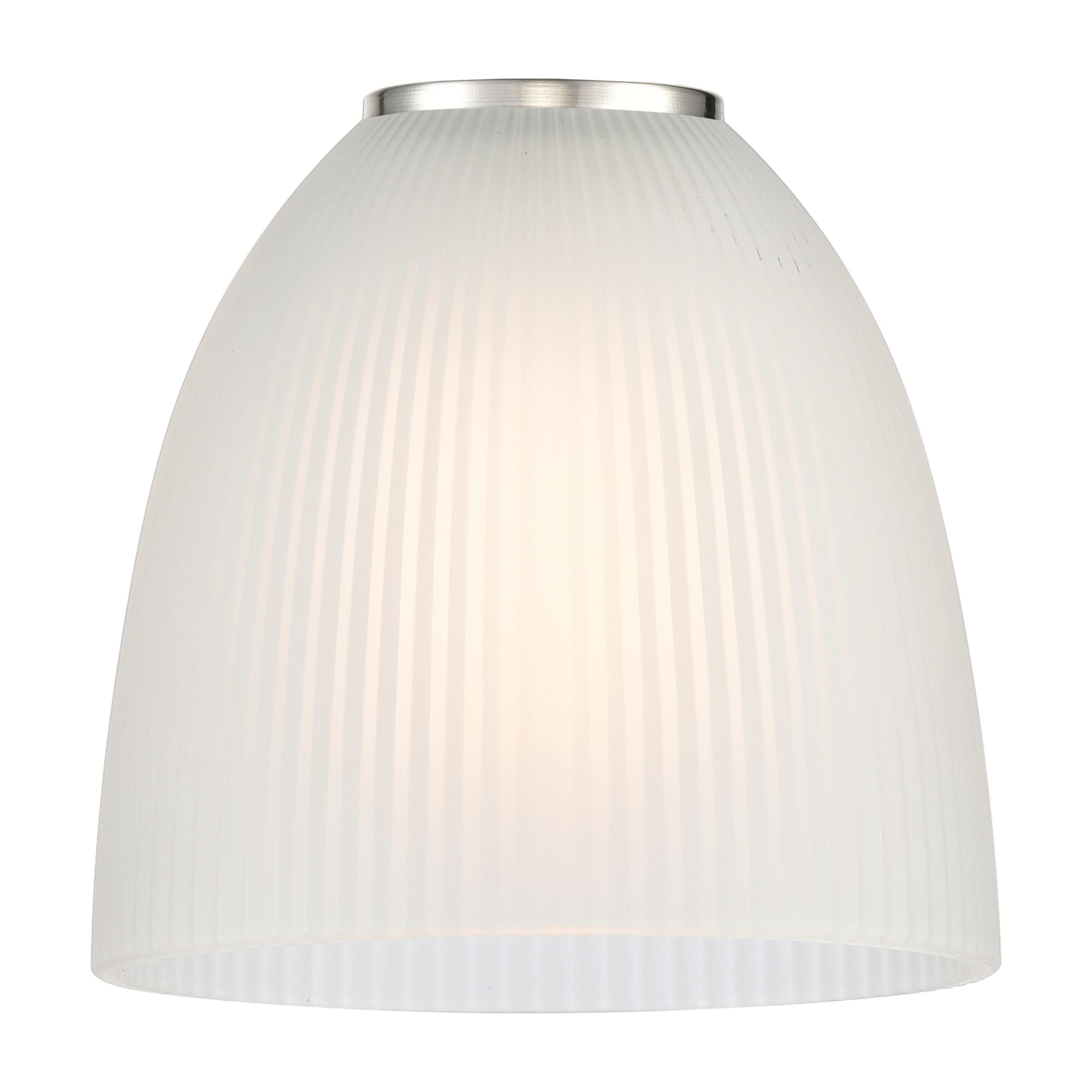 Image 3 Edison Castile 6" Polished Chrome Semi Flush Mount w/ White Shade more views
