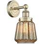 Edison Chatham 10"High Antique Brass Sconce With Clear Shade