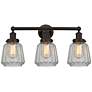 1_Edison Chatham 25" 3-Light Oil Rubbed Bronze Bath Light w/ White Shade