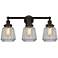 Edison Chatham 25" 3-Light Oil Rubbed Bronze Bath Light w/ White Shade