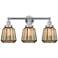Edison Chatham 25" 3-Light Polished Chrome Bath Light w/ Clear Shade