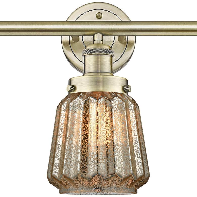 Image 2 Edison Chatham 25" Wide Antique Brass 3-Light Bath Light more views