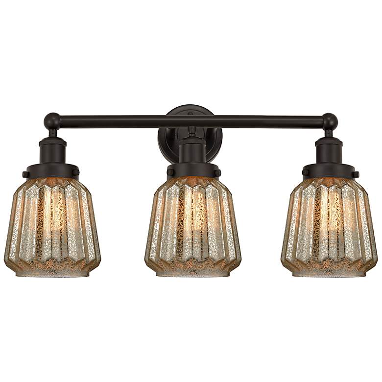 Image 1 Edison Chatham 25" Wide Oil-Rubbed Bronze 3-Light Bath Light