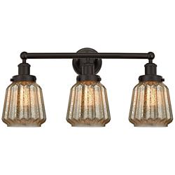 Edison Chatham 25" Wide Oil-Rubbed Bronze 3-Light Bath Light