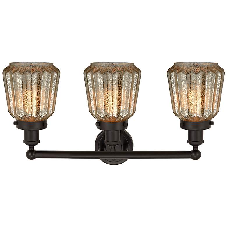 Image 2 Edison Chatham 25" Wide Oil-Rubbed Bronze 3-Light Bath Light more views
