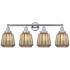 Edison Chatham 34" 4-Light Polished Chrome Bath Light w/ Clear Shade
