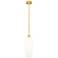 Edison Chelsea 8" Wide Satin Gold Stem Hung Mini Pendant with White Shade