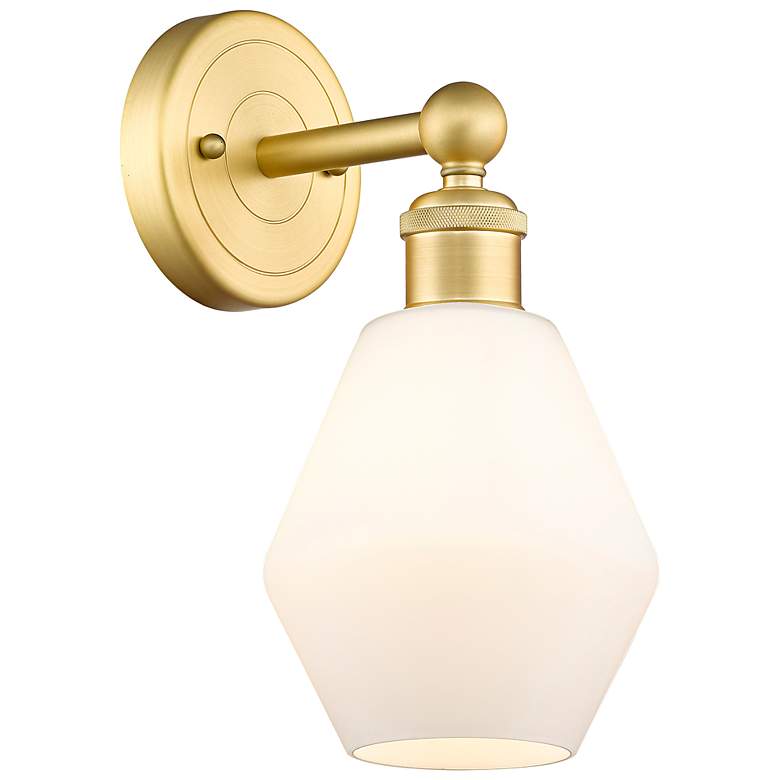 Image 1 Edison Cindyrella 11 3/4" High Satin Gold Wall Sconce