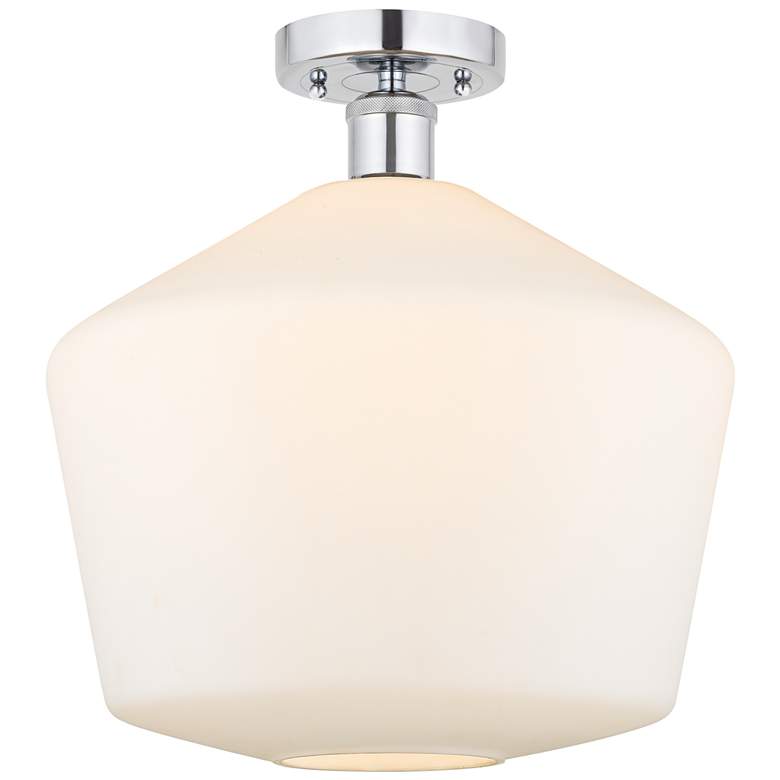 Image 1 Edison Cindyrella 12" Polished Chrome Semi Flush Mount w/ Cased White