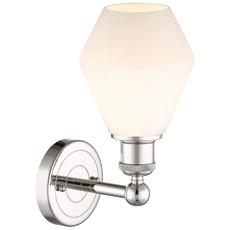 Image 2 Edison Cindyrella 12"High Polished Nickel Sconce With Cased White Shad more views