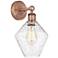 Edison Cindyrella 13.5"High Antique Copper Sconce With Seedy Shade