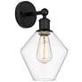 Edison Cindyrella 13.5"High Matte Black Sconce With Clear Shade