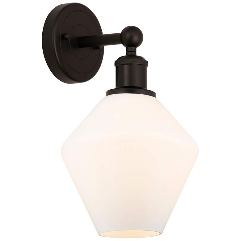 Image 1 Edison Cindyrella 13.5 inchHigh Oil Rubbed Bronze Sconce With Cased White 