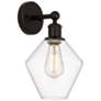 Edison Cindyrella 13.5"High Oil Rubbed Bronze Sconce With Clear Shade