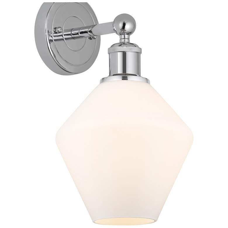 Image 1 Edison Cindyrella 13.5"High Polished Chrome Sconce With Cased White Sh