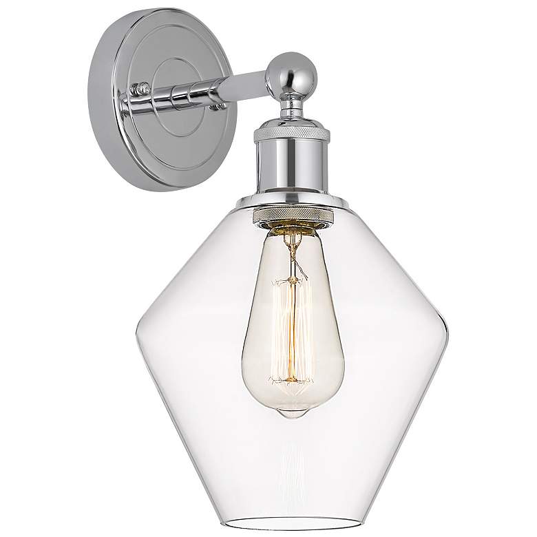 Image 1 Edison Cindyrella 13.5"High Polished Chrome Sconce With Clear Shade