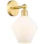 Edison Cindyrella 13.5"High Satin Gold Sconce With Cased Matte White S