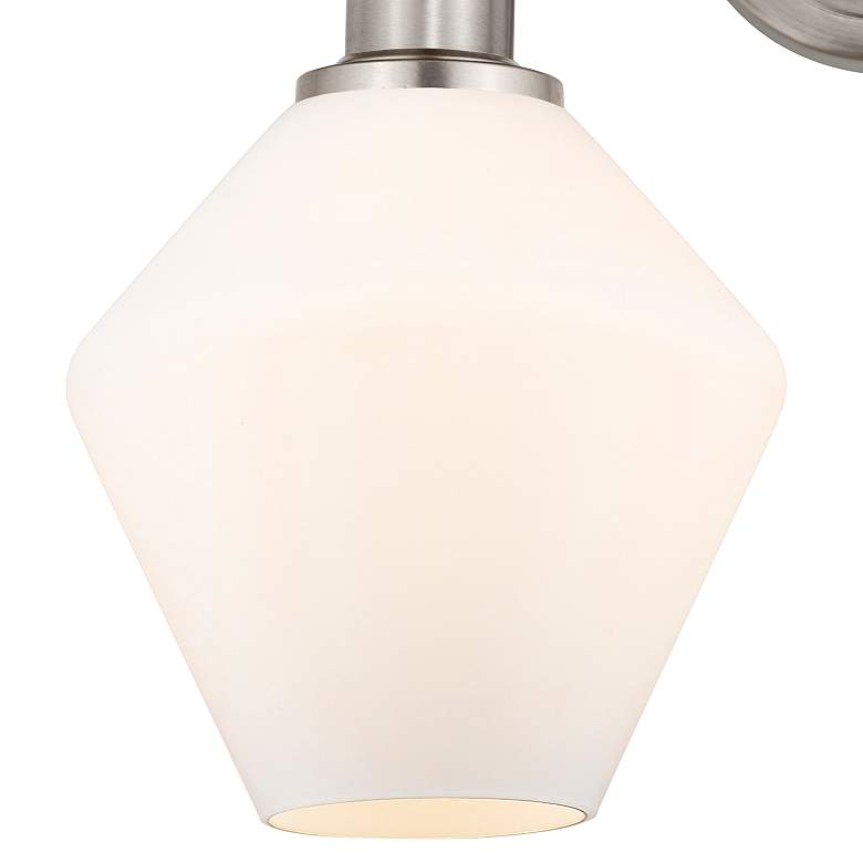 Image 2 Edison Cindyrella 13 1/2"H Satin Nickel 2-Light Wall Sconce more views