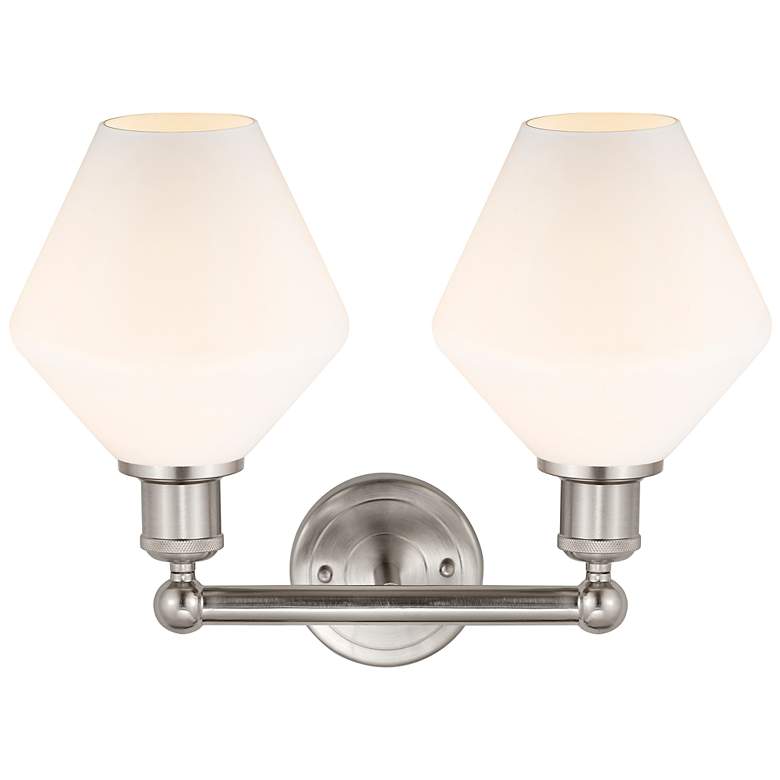 Image 3 Edison Cindyrella 13 1/2"H Satin Nickel 2-Light Wall Sconce more views