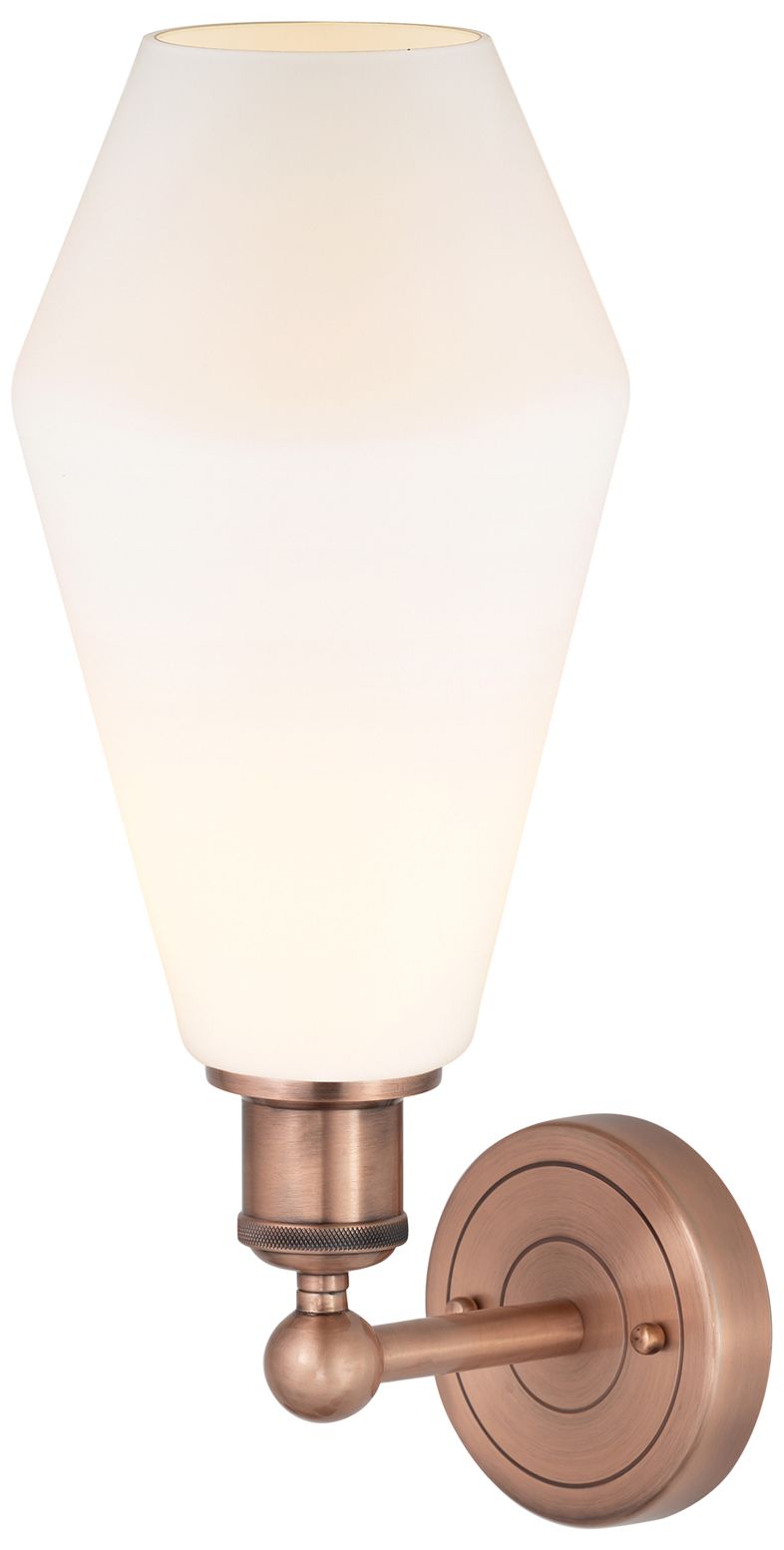 Image 2 Edison Cindyrella 16.5"High Antique Copper Sconce With Cased White Sha more views