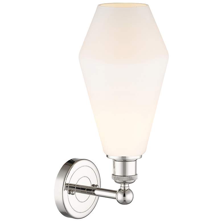 Image 2 Edison Cindyrella 16.5"High Polished Nickel Sconce With Cased White Sh more views