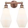 1_Edison Cindyrella 16 1/4" High Antique Copper 2-Light Sconce