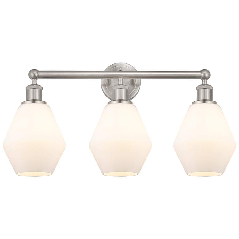 Image 1 Edison Cindyrella 24" Wide Satin Nickel 3-Light Bath Light