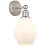 Edison Cindyrella 6" Brushed Satin Nickel Sconce w/ Cased Matte White