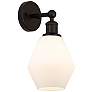 2_Edison Cindyrella 6" Oil Rubbed Bronze Sconce w/ Cased Matte White Sha