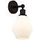 Edison Cindyrella 6" Oil Rubbed Bronze Sconce w/ Cased Matte White Sha