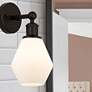 1_Edison Cindyrella 6" Oil Rubbed Bronze Sconce w/ Cased Matte White Sha