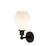 3_Edison Cindyrella 6" Oil Rubbed Bronze Sconce w/ Cased Matte White Sha more views