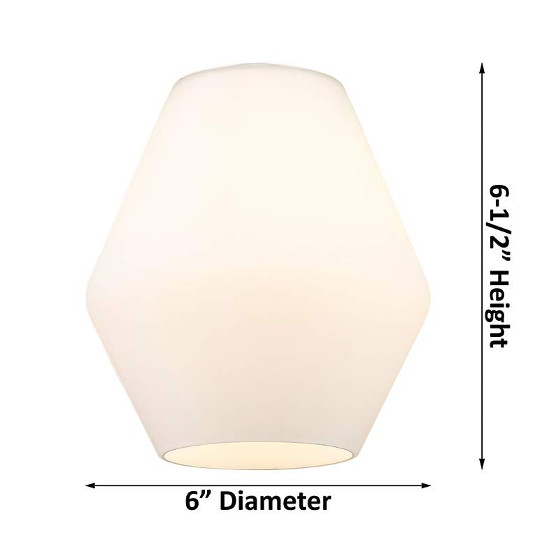 Image 7 Edison Cindyrella 6" Oil Rubbed Bronze Sconce w/ Cased Matte White Sha more views
