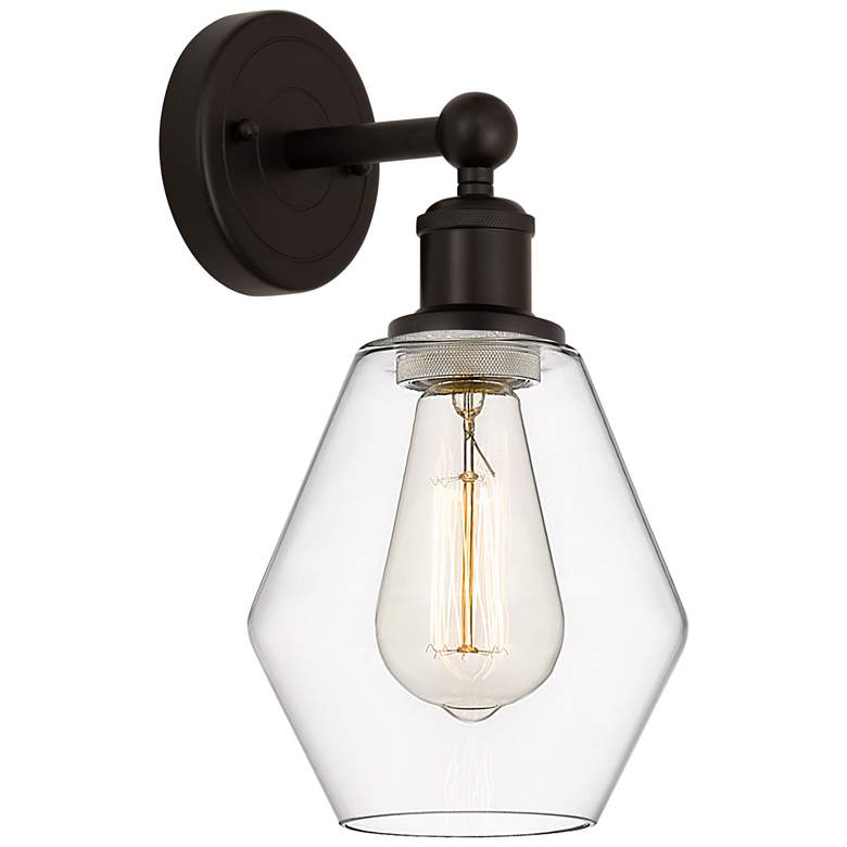 Image 1 Edison Cindyrella 6" Oil Rubbed Bronze Sconce w/ Clear Shade