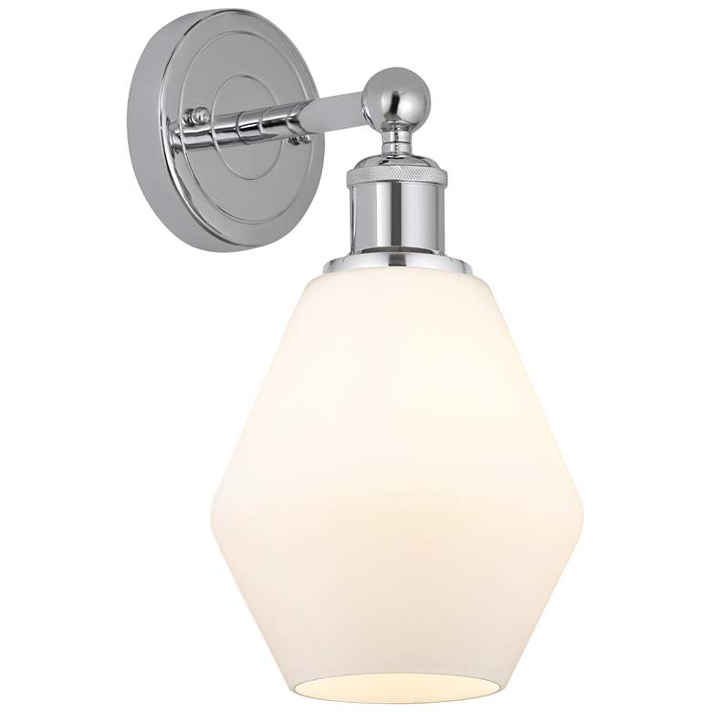 Image 1 Edison Cindyrella 6" Polished Chrome Sconce w/ Cased Matte White Shade