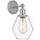 Edison Cindyrella 6" Polished Chrome Sconce w/ Clear Shade
