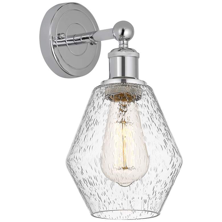 Image 1 Edison Cindyrella 6" Polished Chrome Sconce w/ Seedy Shade