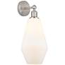 Edison Cindyrella 7" Brushed Satin Nickel Sconce w/ Cased Matte White