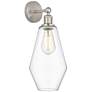 Edison Cindyrella 7" Brushed Satin Nickel Sconce w/ Clear Shade
