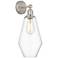 Edison Cindyrella 7" Brushed Satin Nickel Sconce w/ Clear Shade