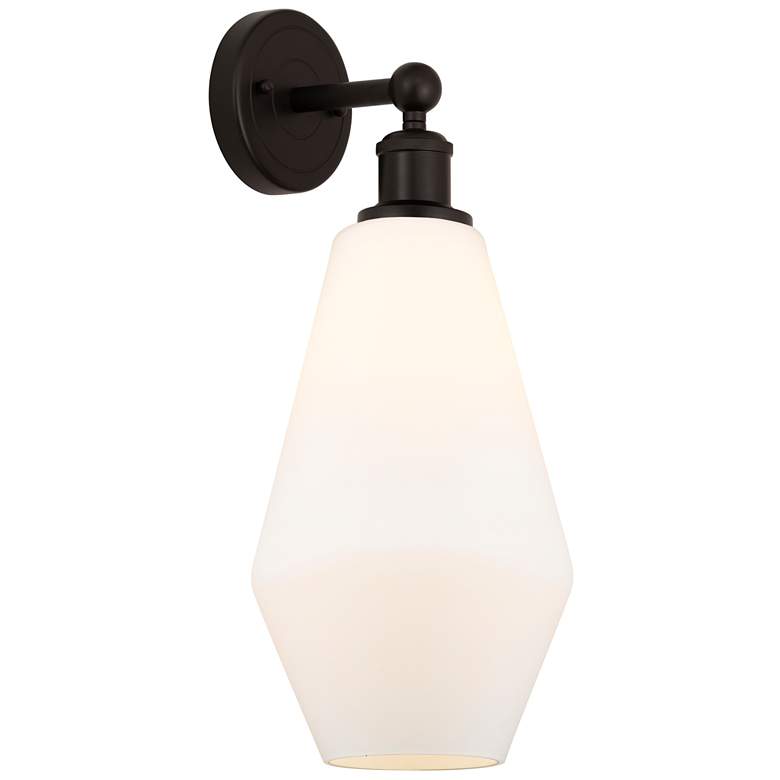 Image 1 Edison Cindyrella 7" Oil Rubbed Bronze Sconce w/ Cased Matte White Sha
