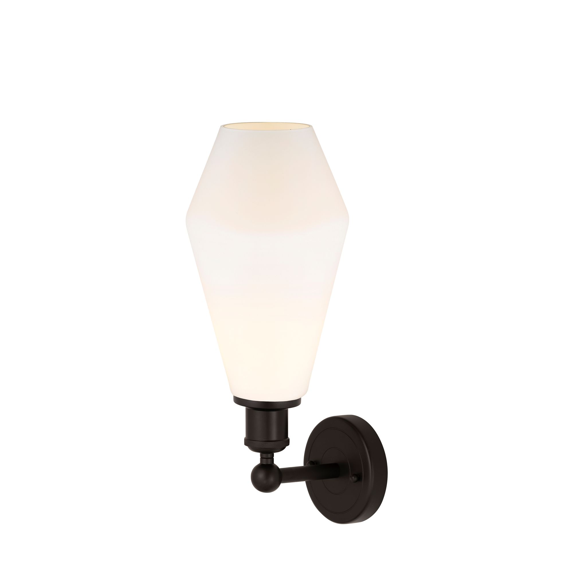Image 2 Edison Cindyrella 7" Oil Rubbed Bronze Sconce w/ Cased Matte White Sha more views