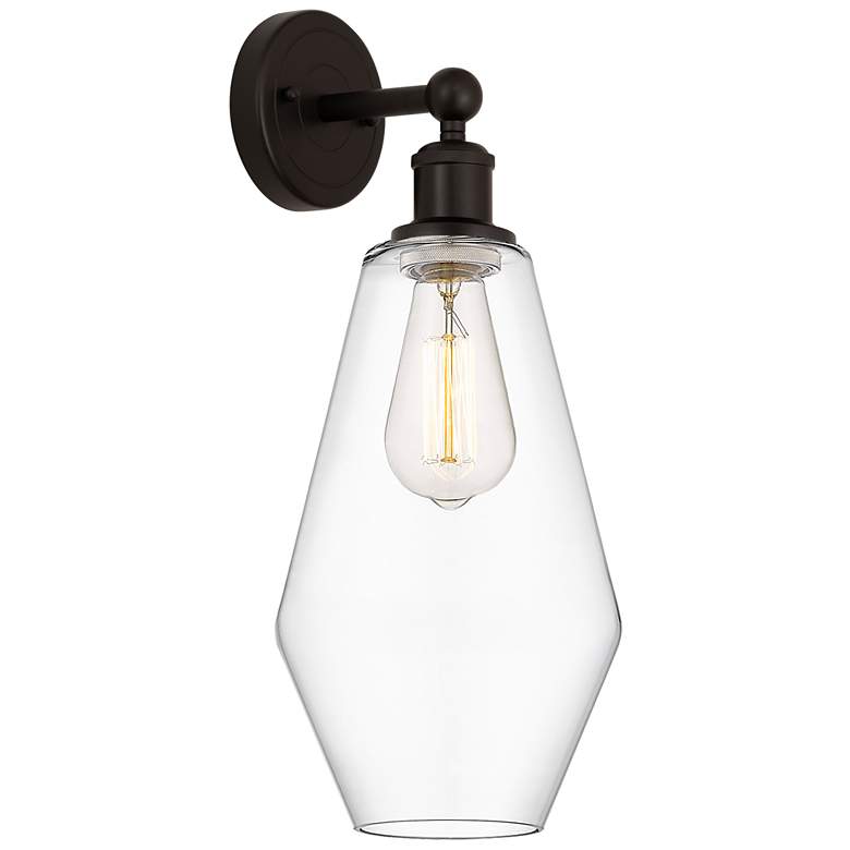 Image 1 Edison Cindyrella 7" Oil Rubbed Bronze Sconce w/ Clear Shade