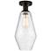 Edison Cindyrella 7" Oil Rubbed Bronze Semi Flush Mount w/ Seedy Shade
