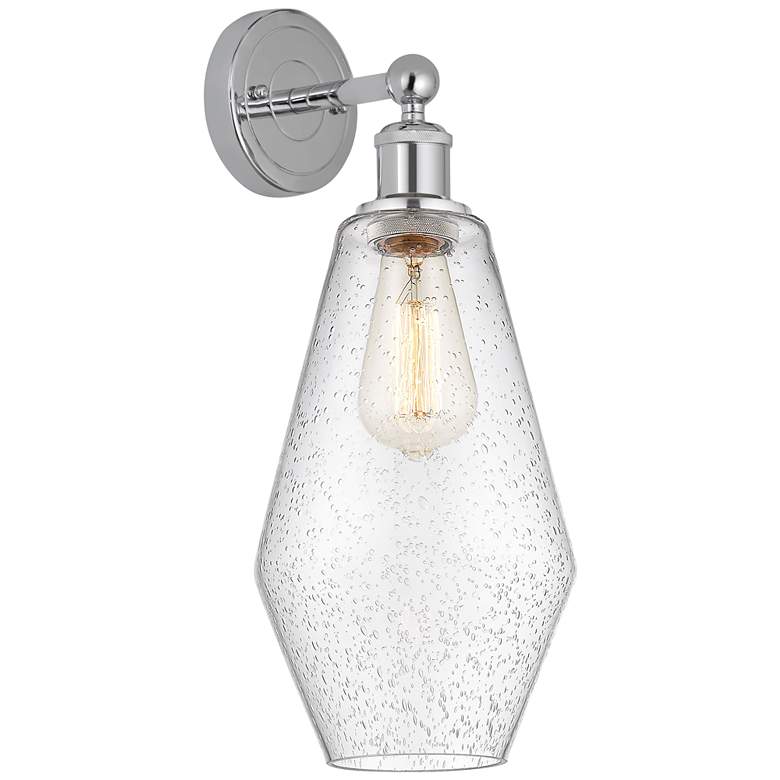 Image 1 Edison Cindyrella 7" Polished Chrome Sconce w/ Seedy Shade