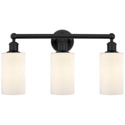 Edison Clymer 22" Matte Black 3-Light Bath Light