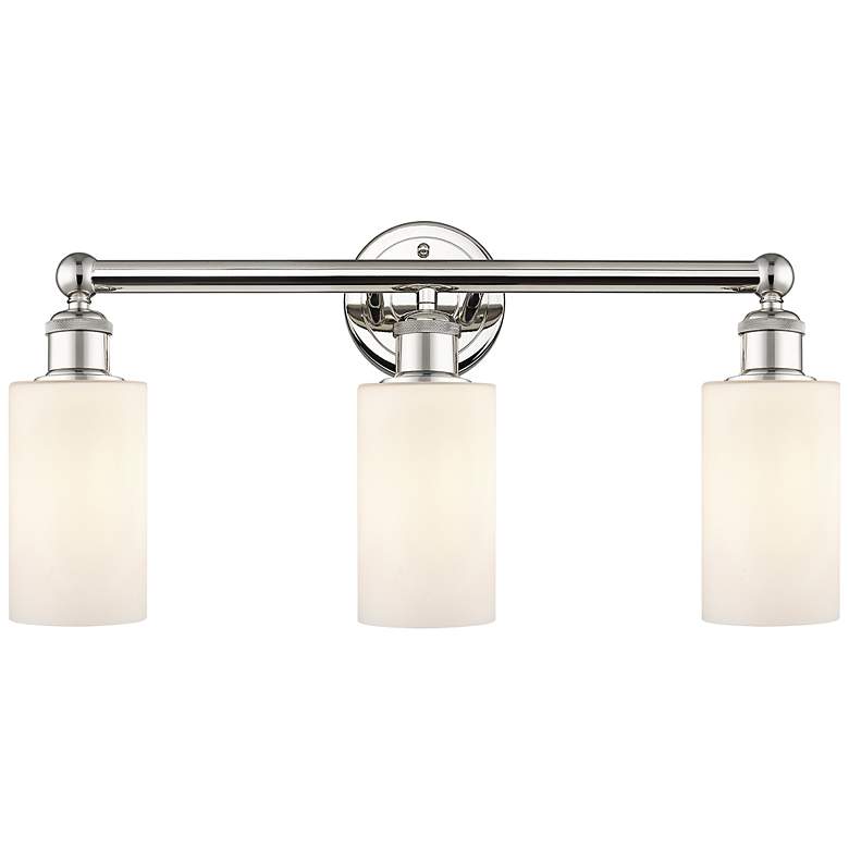 Image 1 Edison Clymer 22" Wide Polished Nickel 3-Light Bath Light