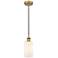 Edison Clymer 4" Brushed Brass Cord Hung Mini Pendant w/ Matte White S