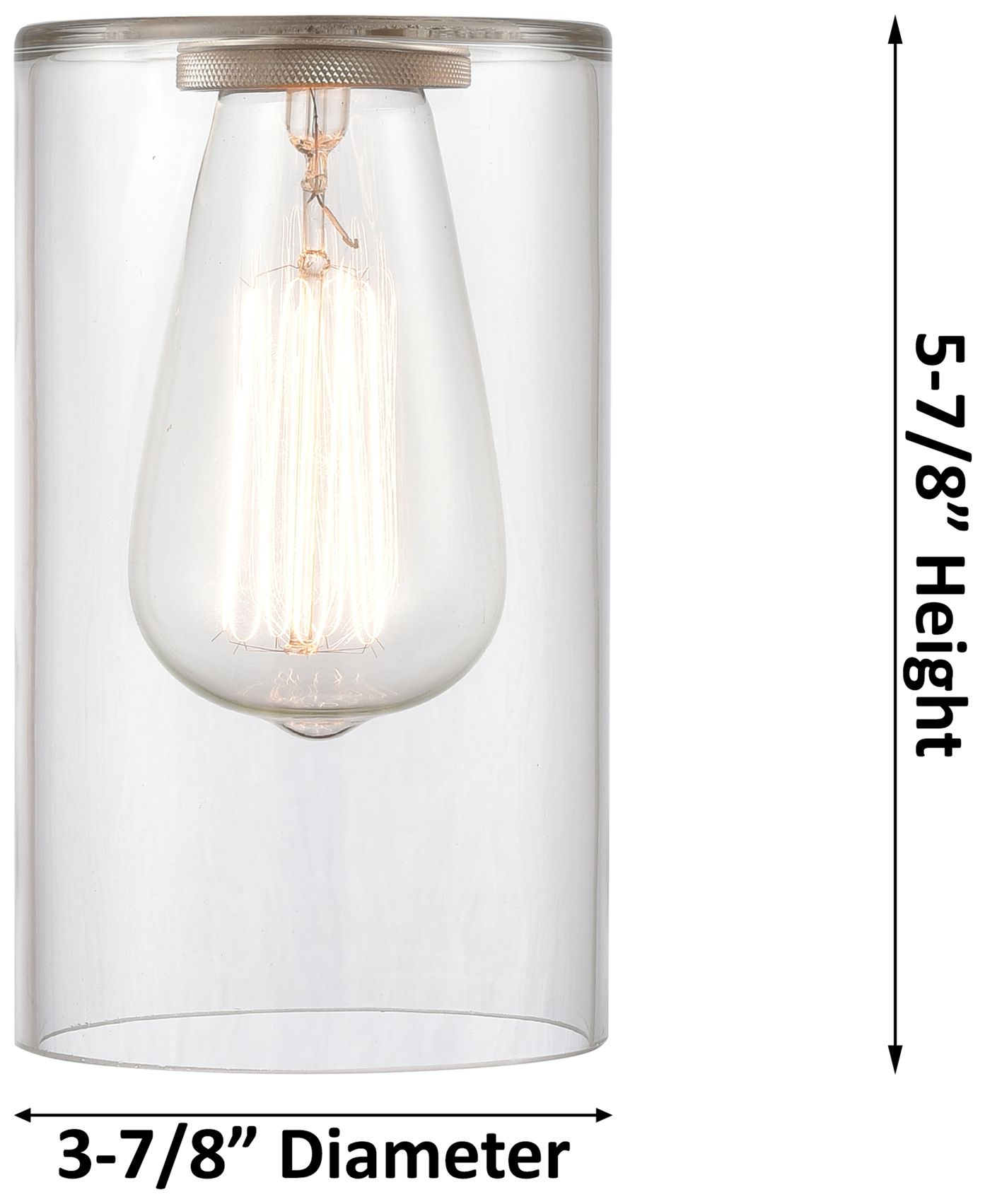 Image 7 Edison Clymer 4" Brushed Satin Nickel Sconce w/ Clear Shade more views